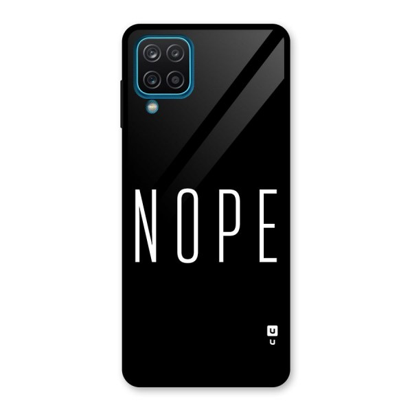 Minimalistic Nope Glass Back Case for Galaxy A12