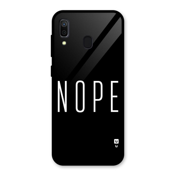 Minimalistic Nope Glass Back Case for Galaxy A30