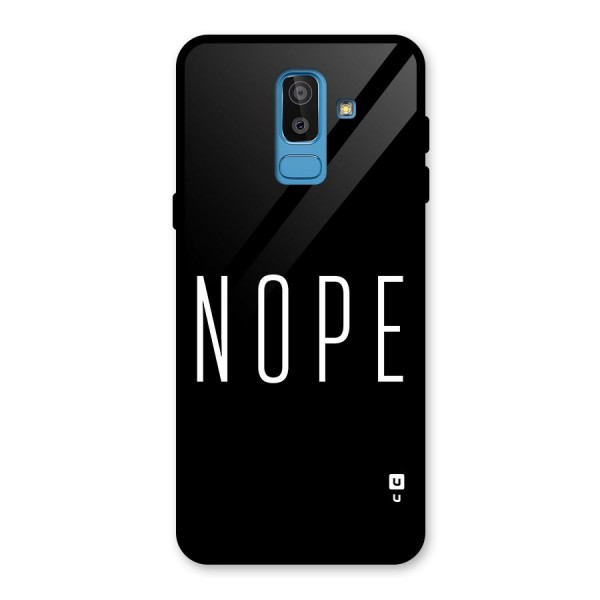 Minimalistic Nope Glass Back Case for Galaxy J8