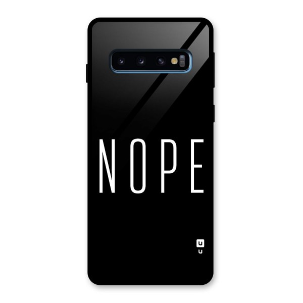 Minimalistic Nope Glass Back Case for Galaxy S10