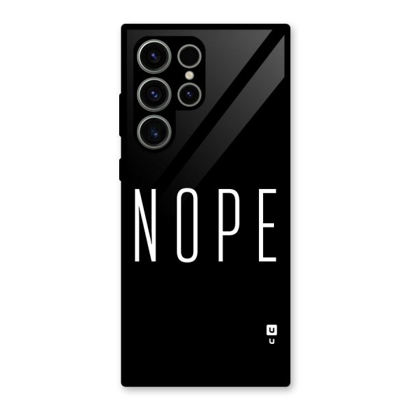 Minimalistic Nope Glass Back Case for Galaxy S23 Ultra