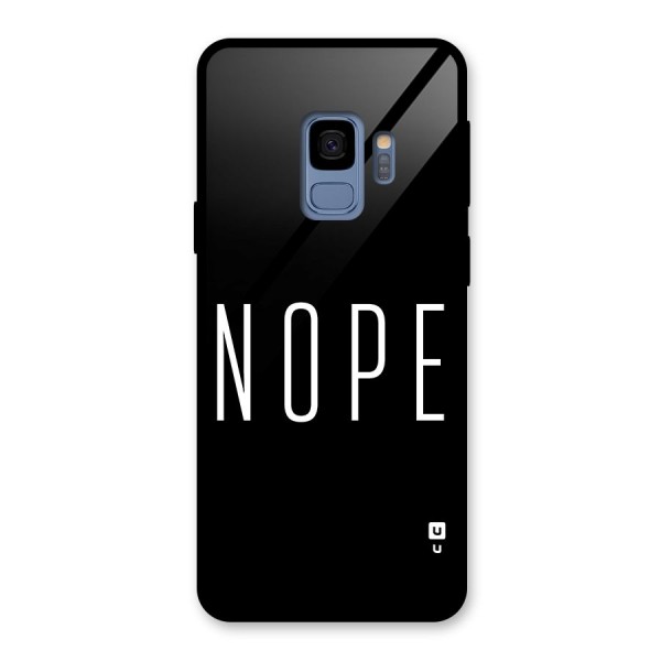 Minimalistic Nope Glass Back Case for Galaxy S9