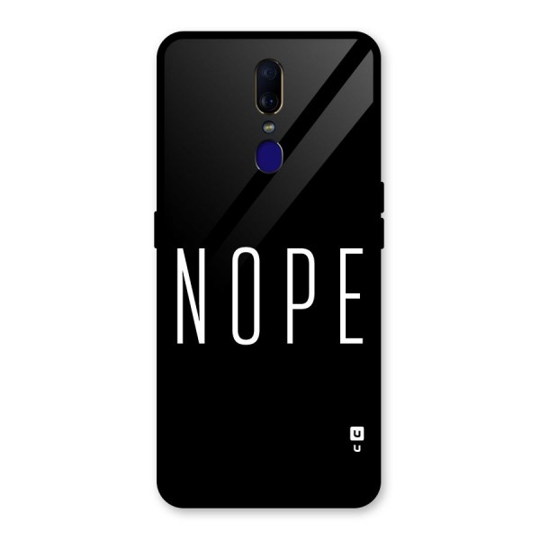 Minimalistic Nope Glass Back Case for Oppo F11