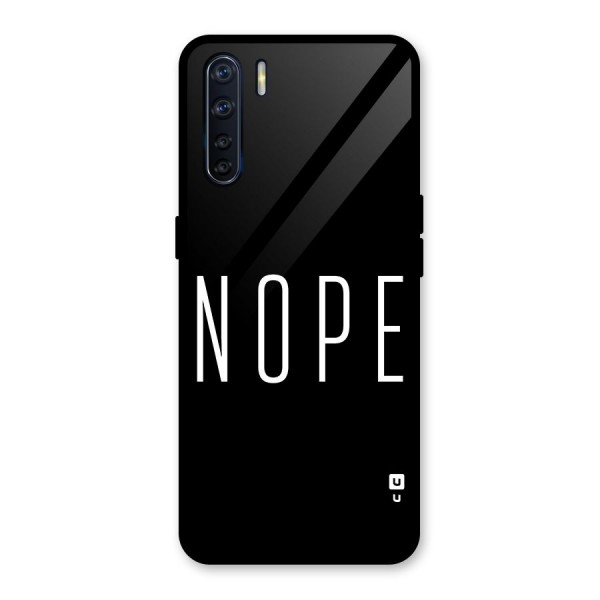 Minimalistic Nope Glass Back Case for Oppo F15