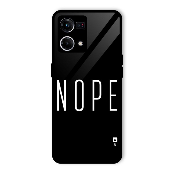 Minimalistic Nope Glass Back Case for Oppo F21 Pro 4G