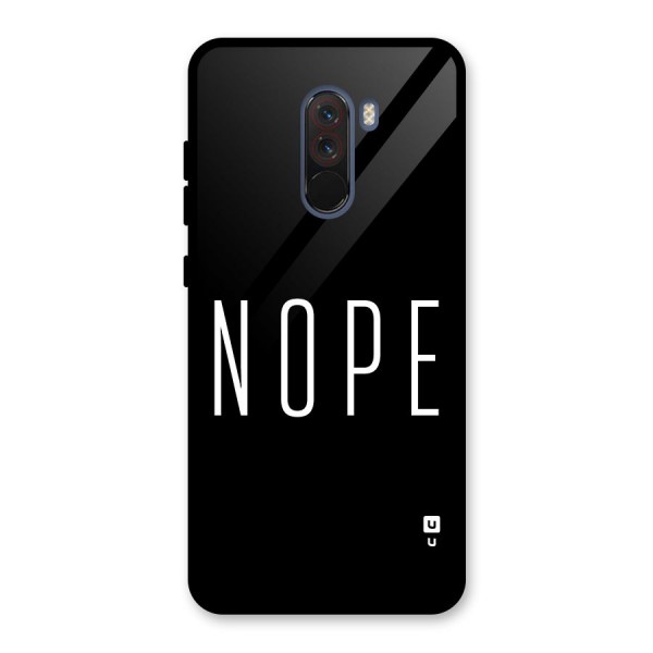 Minimalistic Nope Glass Back Case for Poco F1