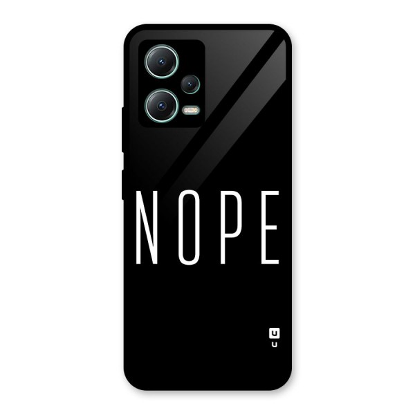 Minimalistic Nope Glass Back Case for Poco X5