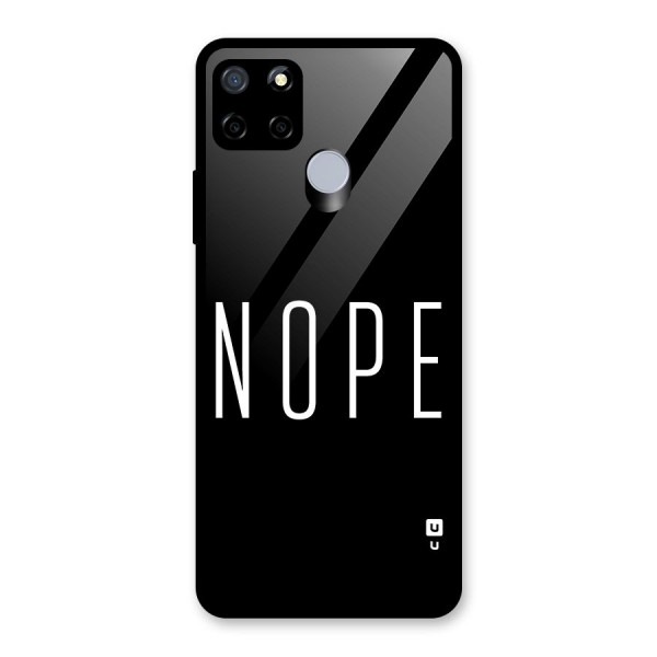 Minimalistic Nope Glass Back Case for Realme C15