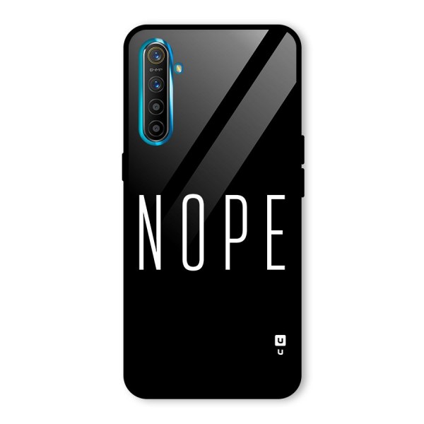 Minimalistic Nope Glass Back Case for Realme XT