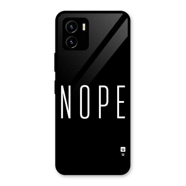 Minimalistic Nope Glass Back Case for Vivo Y15s