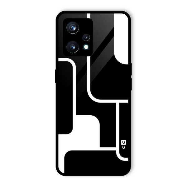 Minimalistic Shapes Glass Back Case for Realme 9