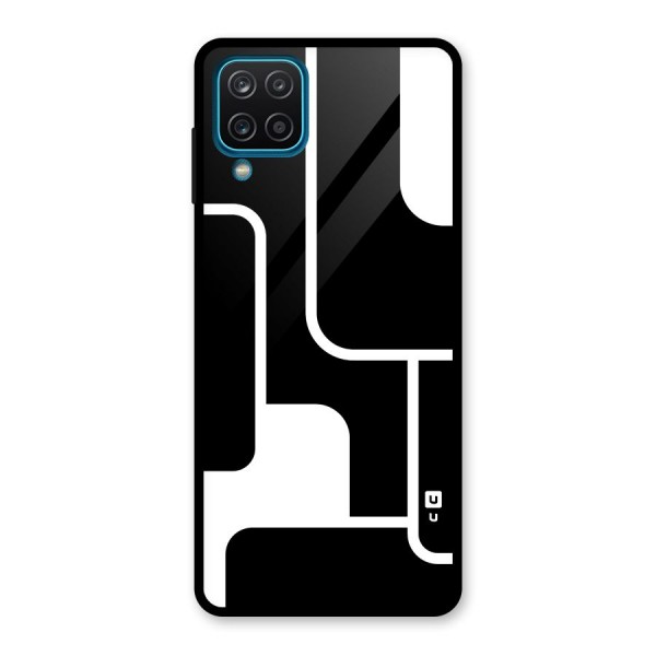 Minimalistic Shapes Glass Back Case for Galaxy A12