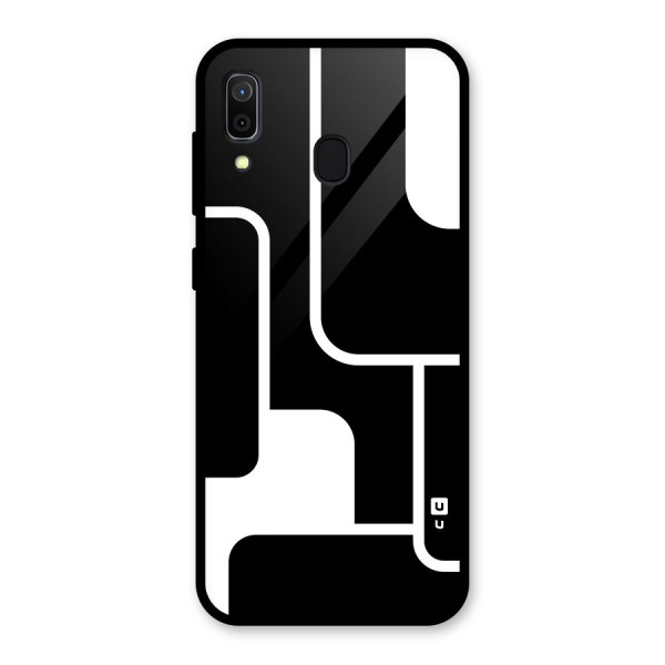 Minimalistic Shapes Glass Back Case for Galaxy A30