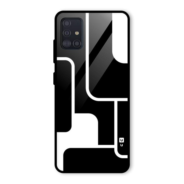 Minimalistic Shapes Glass Back Case for Galaxy A51