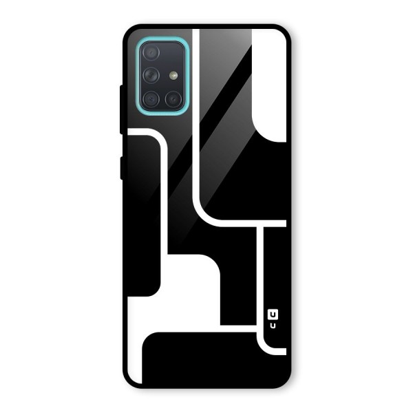 Minimalistic Shapes Glass Back Case for Galaxy A71