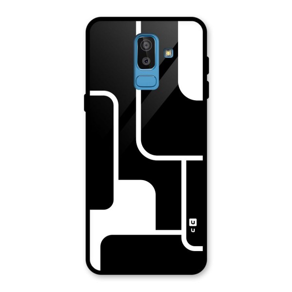 Minimalistic Shapes Glass Back Case for Galaxy J8