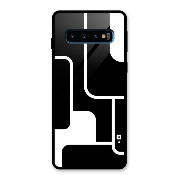 Minimalistic Shapes Glass Back Case for Galaxy S10