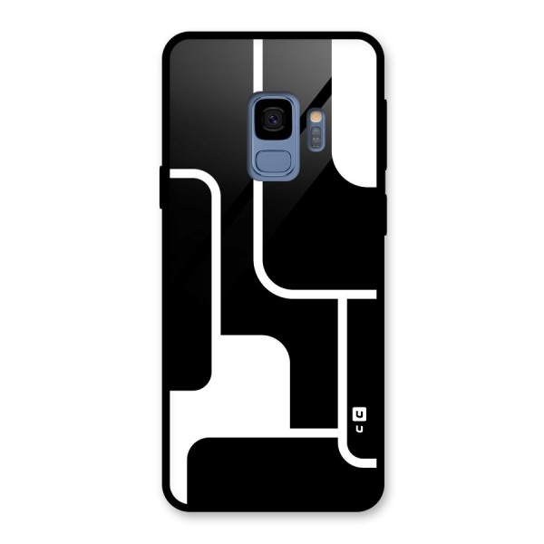 Minimalistic Shapes Glass Back Case for Galaxy S9