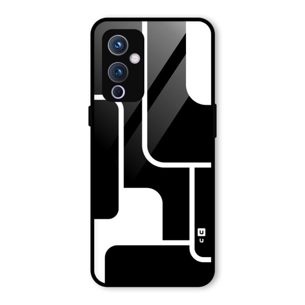 Minimalistic Shapes Glass Back Case for OnePlus 9
