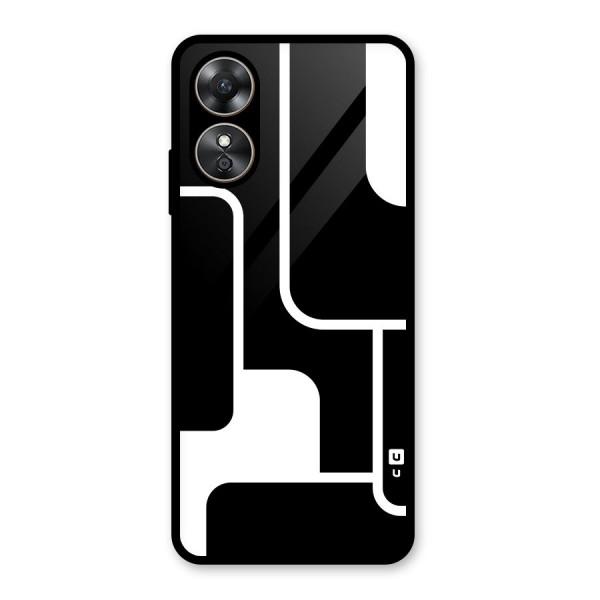 Minimalistic Shapes Glass Back Case for Oppo A17