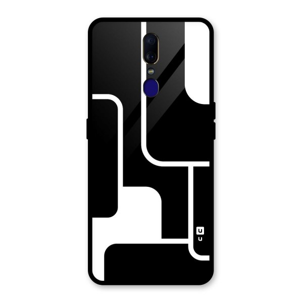 Minimalistic Shapes Glass Back Case for Oppo F11