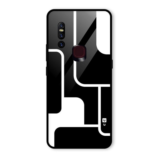 Minimalistic Shapes Glass Back Case for Vivo V15