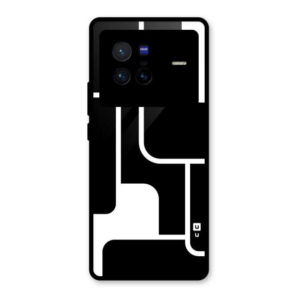 Minimalistic Shapes Glass Back Case for Vivo X80