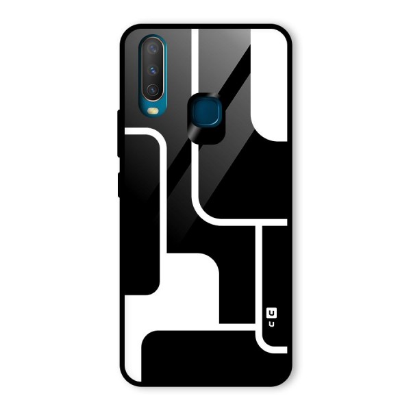 Minimalistic Shapes Glass Back Case for Vivo Y15