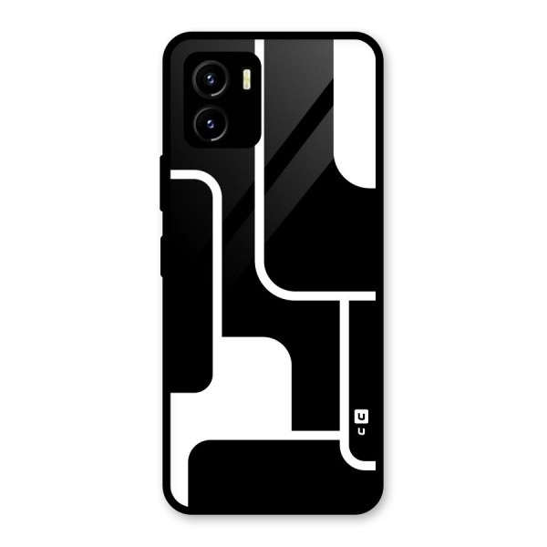 Minimalistic Shapes Glass Back Case for Vivo Y15s