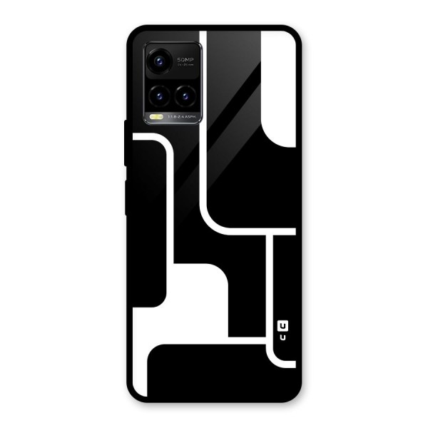 Minimalistic Shapes Glass Back Case for Vivo Y21G