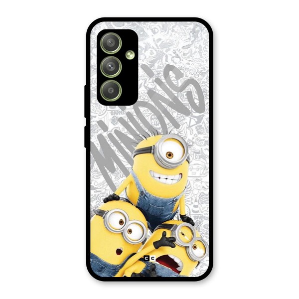 Minions Typo Glass Back Case for Galaxy A54