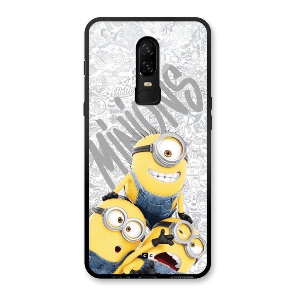 Minions Typo Glass Back Case for OnePlus 6