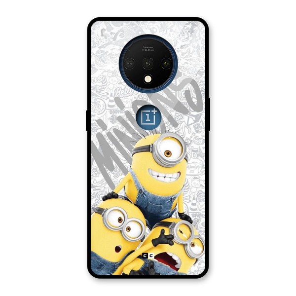 Minions Typo Glass Back Case for OnePlus 7T