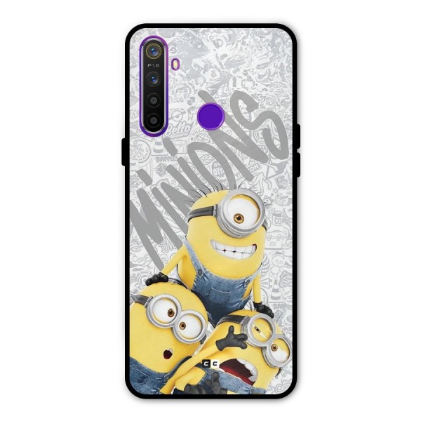 Minions Typo Glass Back Case for Realme 5s