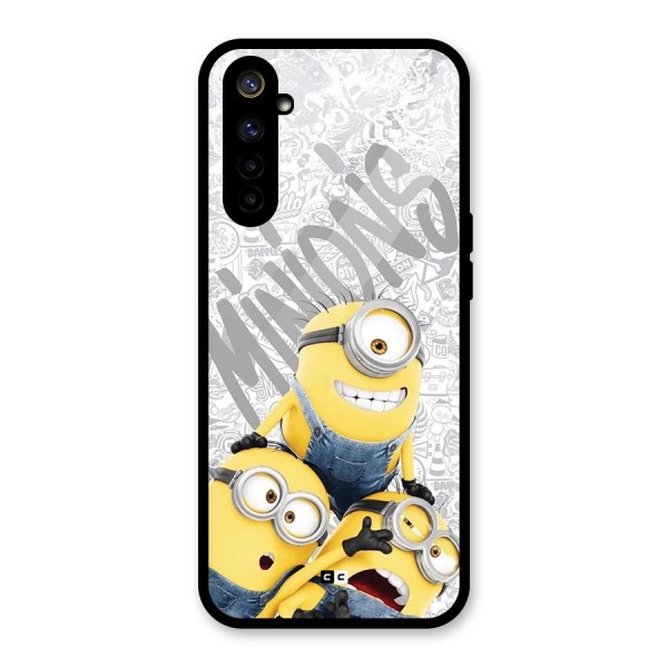 Minions Typo Glass Back Case for Realme 6i