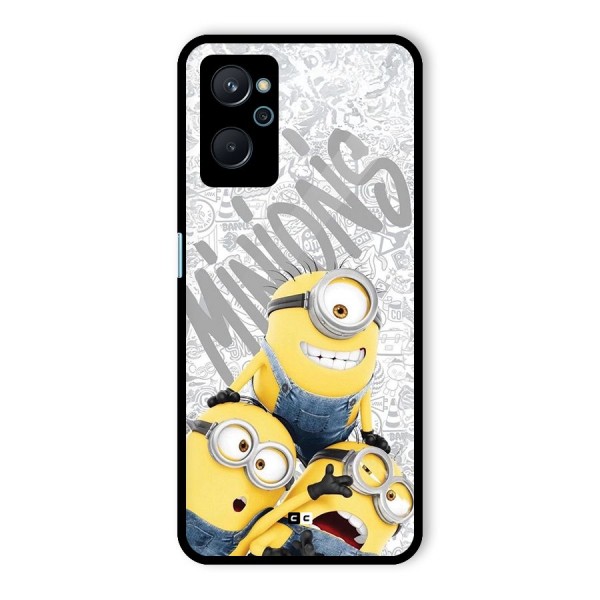 Minions Typo Glass Back Case for Realme 9i