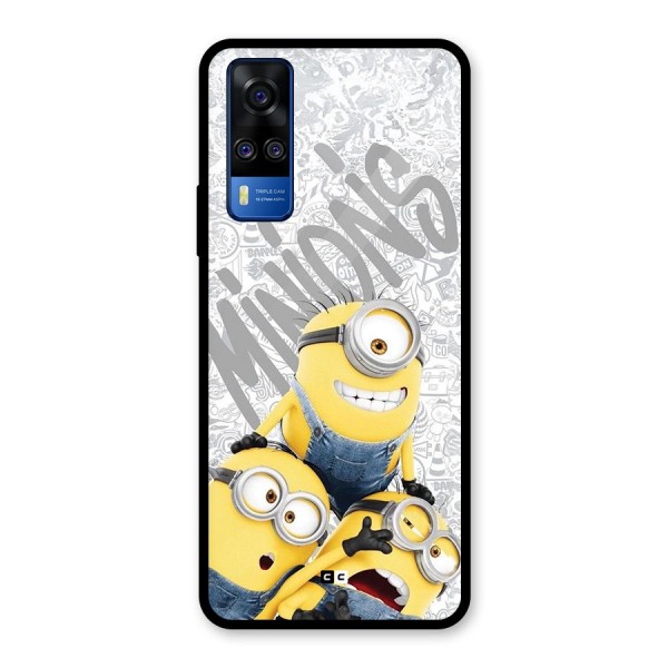 Minions Typo Glass Back Case for Vivo Y51