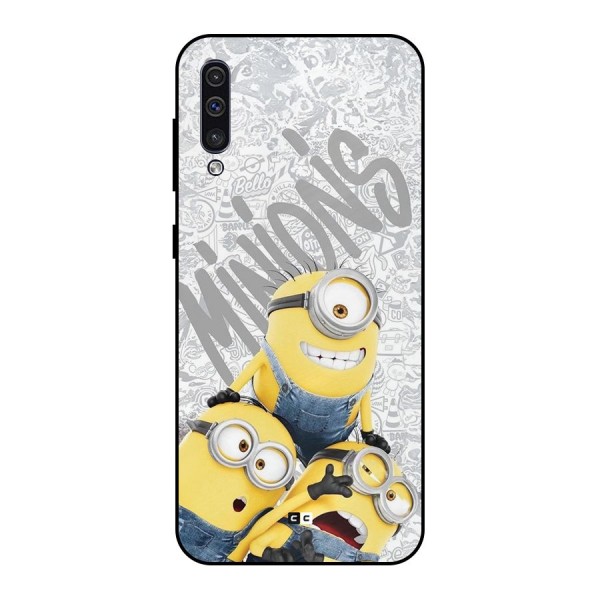 Minions Typo Metal Back Case for Galaxy A50s