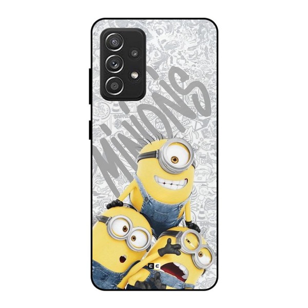 Minions Typo Metal Back Case for Galaxy A52