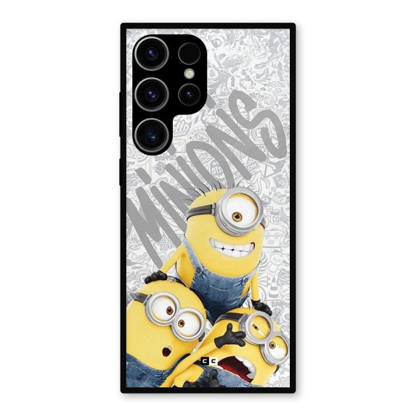 Minions Typo Metal Back Case for Galaxy S23 Ultra