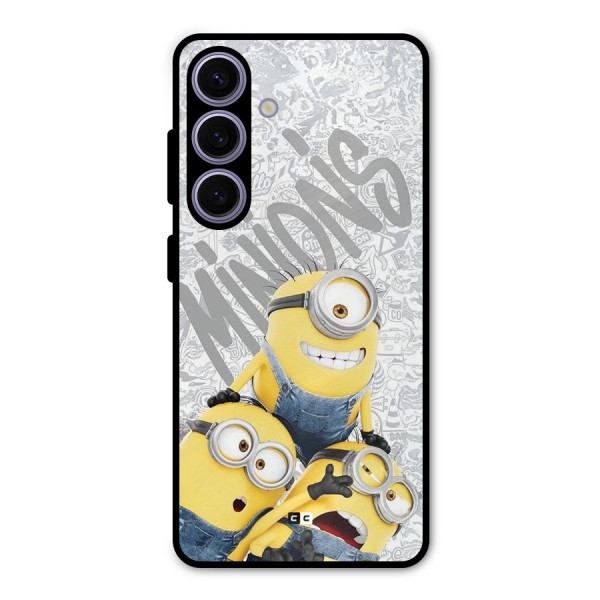 Minions Typo Metal Back Case for Galaxy S24