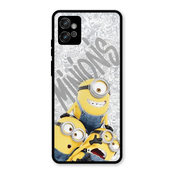 Minions Typo Metal Back Case for Moto G32