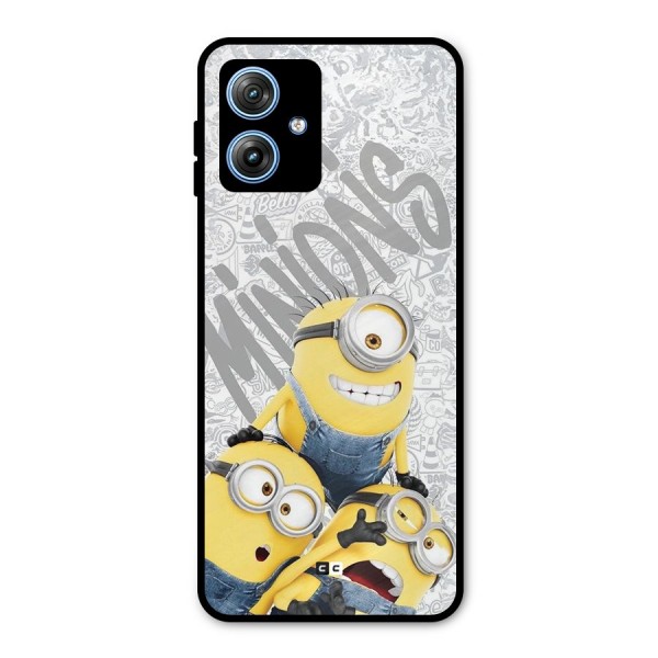 Minions Typo Metal Back Case for Moto G54