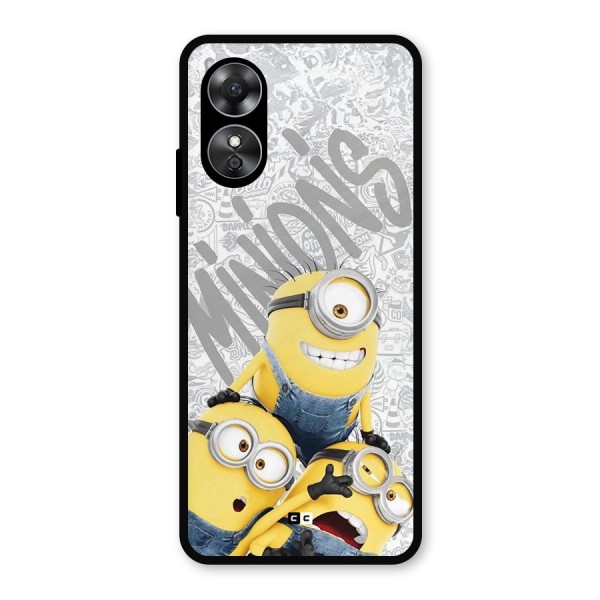 Minions Typo Metal Back Case for Oppo A17