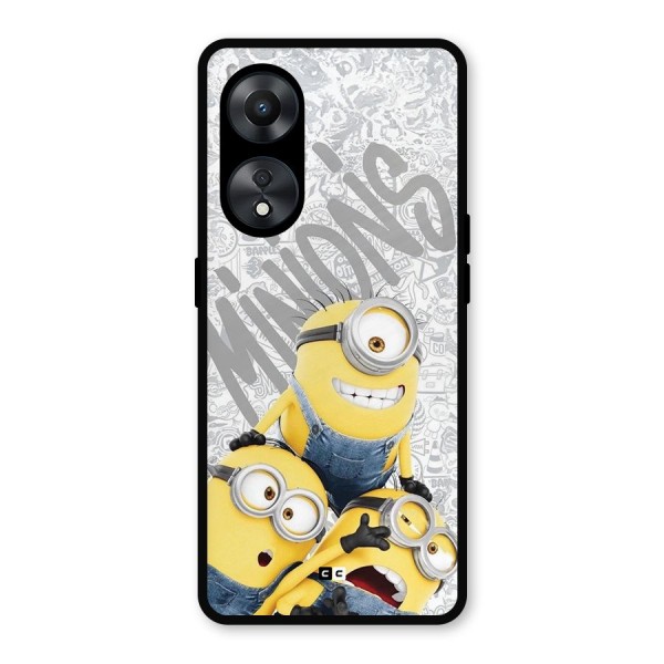 Minions Typo Metal Back Case for Oppo A78