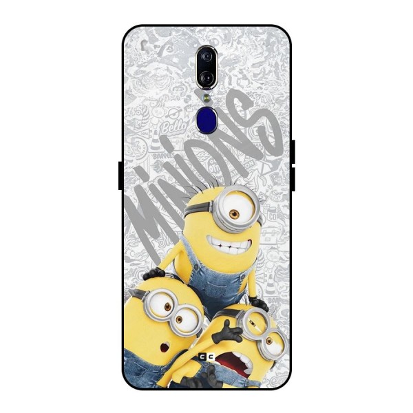 Minions Typo Metal Back Case for Oppo F11