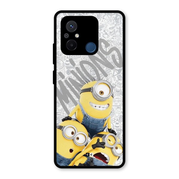 Minions Typo Metal Back Case for Poco C55