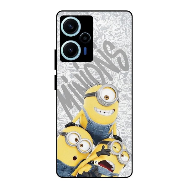 Minions Typo Metal Back Case for Poco F5