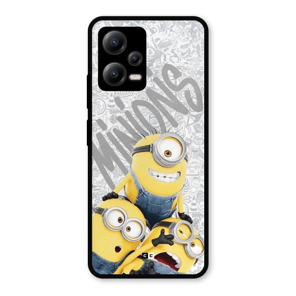 Minions Typo Metal Back Case for Poco X5