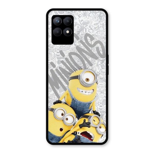 Minions Typo Metal Back Case for Realme 8i